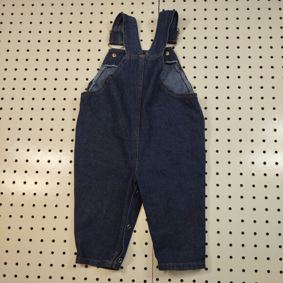 Vintage Baby Overalls with Bear and Truck Embroidery, Size 3-6 Months - Picture 7 of 7